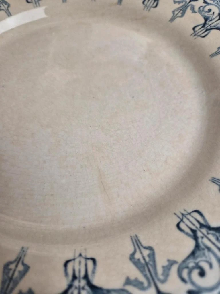Lot de 6 assiettes planas antigas Gien – Terre de Fer – modelo Bengale – photo 6